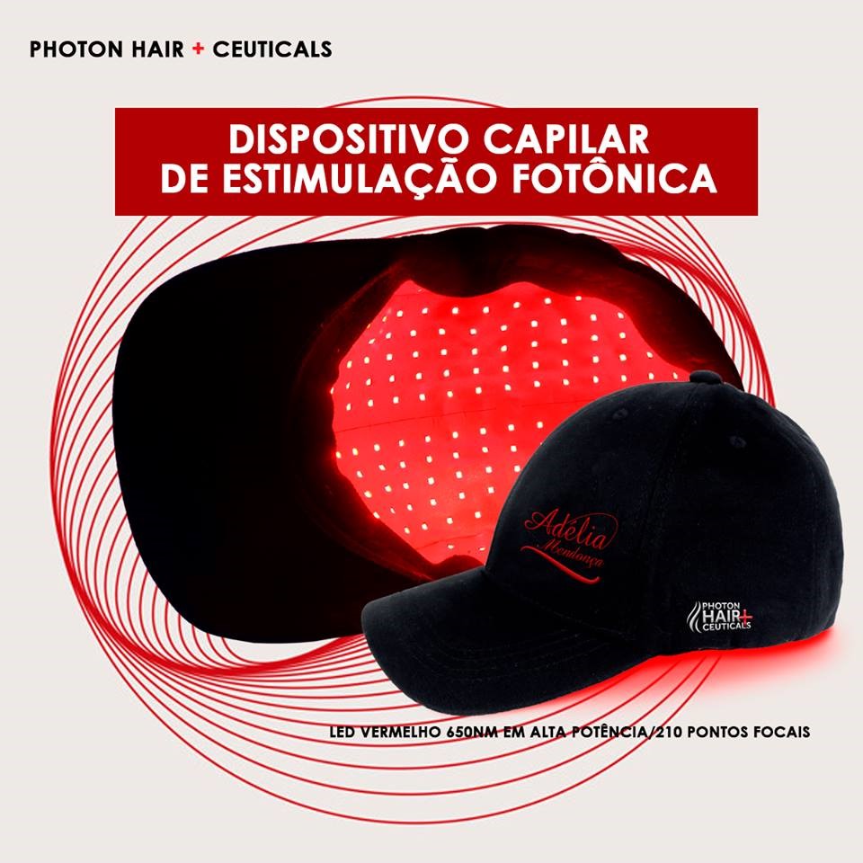 Dispositivo capilar estimula o crescimento do cabelo.