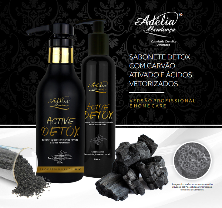 Sabonete active detox com carvão ativado